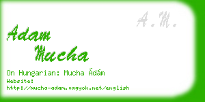 adam mucha business card